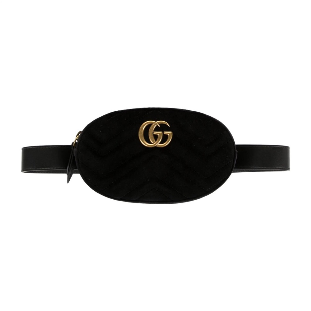 NEW WT Velvet Matelassé GG Marmont Waist Bag